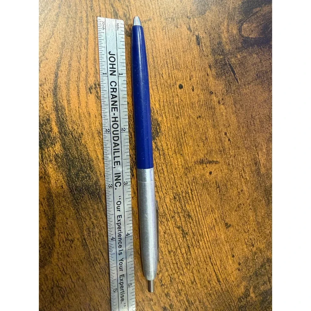 Vintage Bank of America Ballpoint Pen Blue Silver‎ Tone Retro Promo Advertising